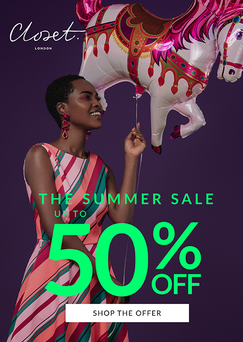 Closet london up to 50% off summer sale on womenswear