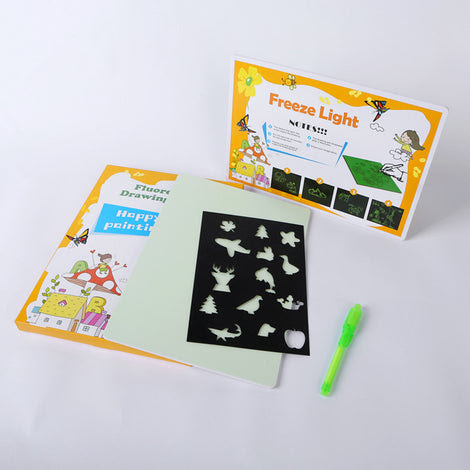 DIY Fluorescent Writing Drawing Tablet with Pen for Children