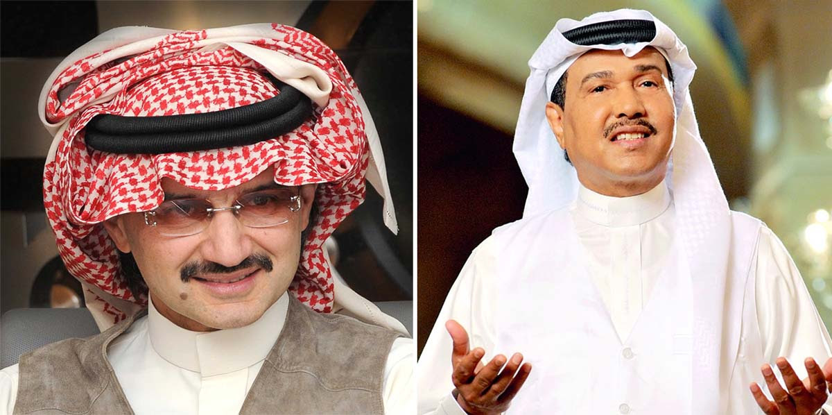 بالصور والفيديو: الأمير الوليد بن طلال يستقبل محمد عبده في قصره
