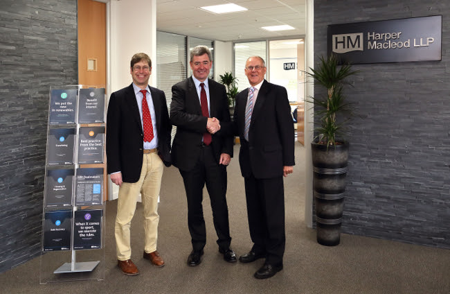 (L-R): David Allen, Professor Lorne Crerar, and Donald Shaw