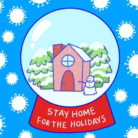 Snow globe: Stay home for the holidays