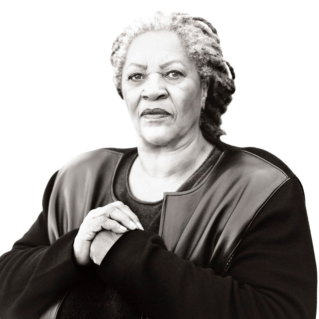 Black-and-white photograph of Toni Morrison