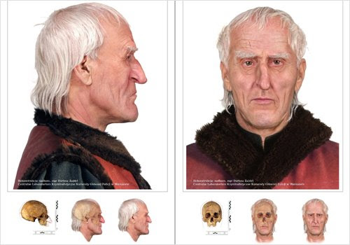Reconstrucción forense del rostro de Copérnico a partir de su cráneo.