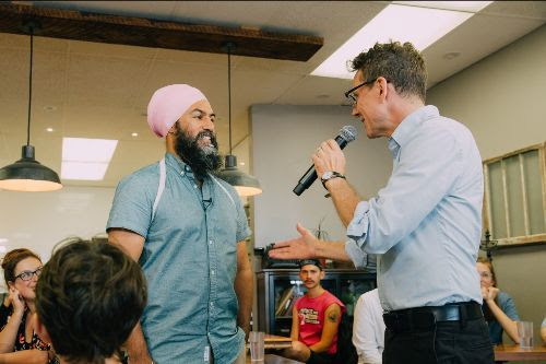 Jagmeet Singh and Andrew Cash
