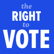 The right to vote sign