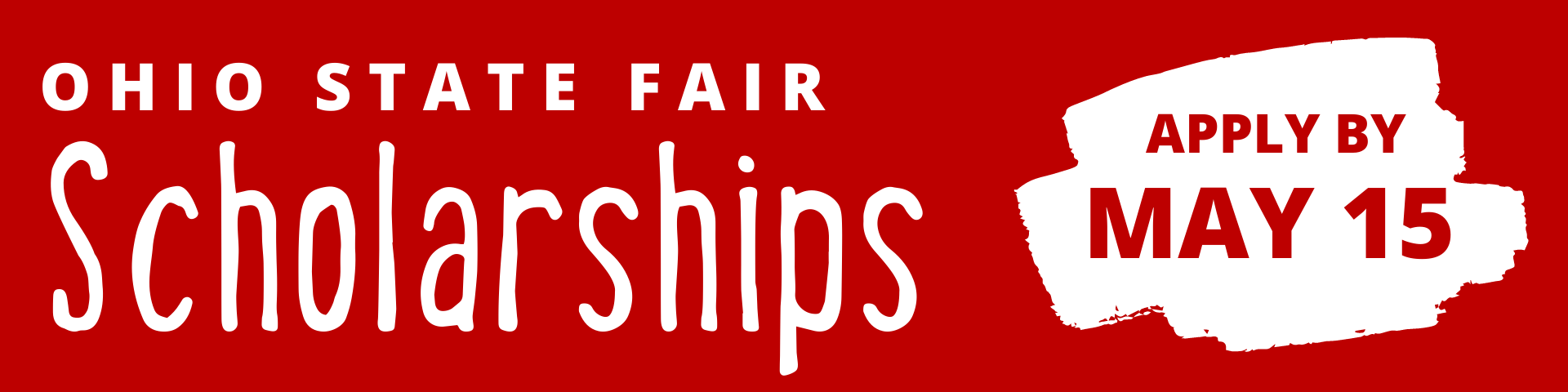 Apply for Ohio State Fair scholarships by May 15.