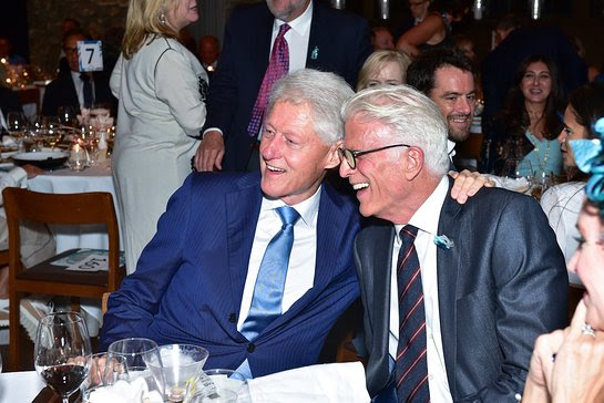 Bill Clinton And Ted Danson At Oceana Gala