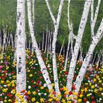 Spring Daffodils and Birches - Posted on Friday, February 6, 2015 by Lianna Klassen