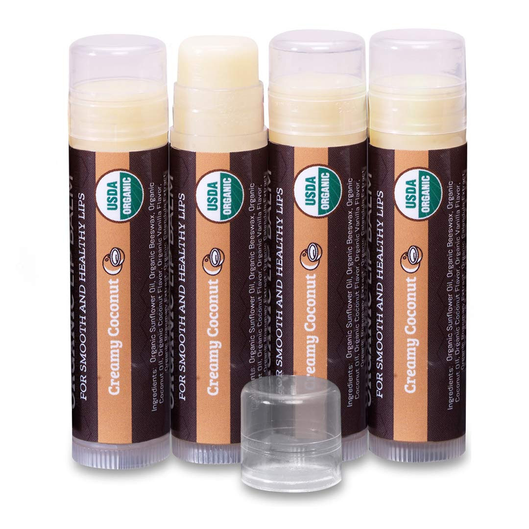Image of Organic Lip Balm - Best Lip Repair Chapstick for Dry Cracked Lips - Moisturizing Lip Care For Kids And Adults