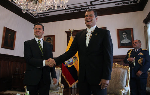 The presidents of Mexico and Ecuador
