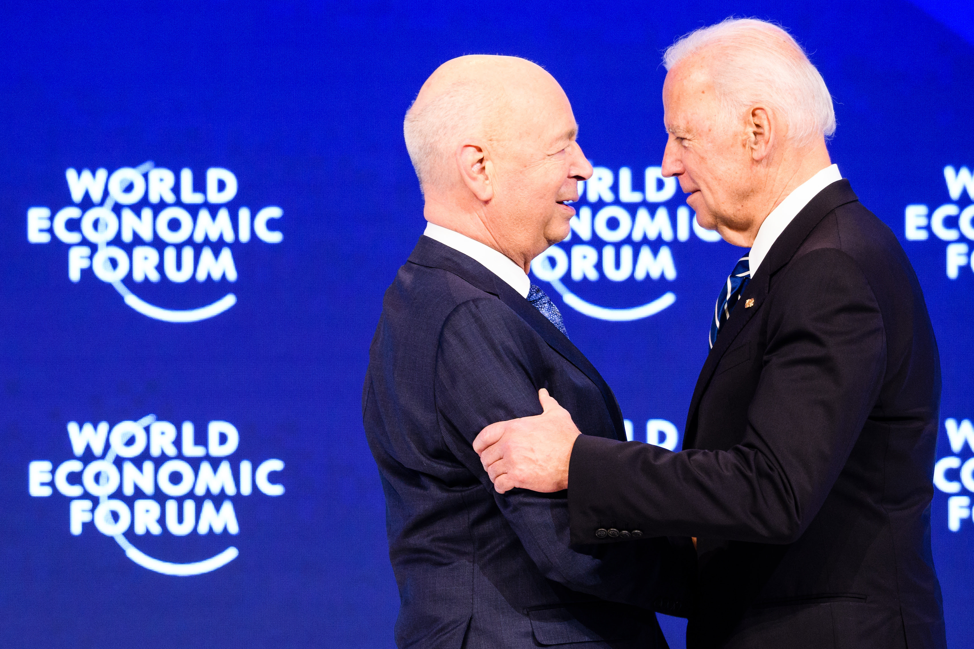 Klaus Schwab, Founder and Executive Chairman, World Economic Forum; Joseph R. Biden Jr, Vice-President of the United States of America at the Annual Meeting 2017 of the World Economic Forum in Davos, January 18, 2017.Copyright by World Economic Forum / Manuel Lopez 