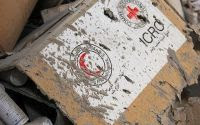 Desperately-needed medical supplies were destroyed in an attack on a UN humanitarian convoy close to Aleppo, Sept. 20, 2016.