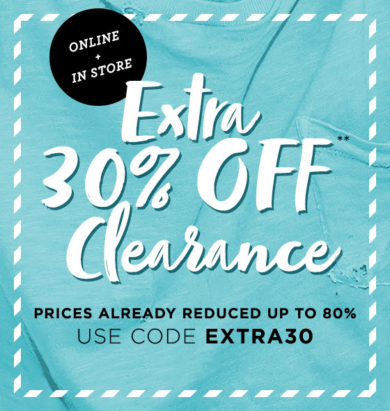 Extra 30% Off Clearance + Free...
