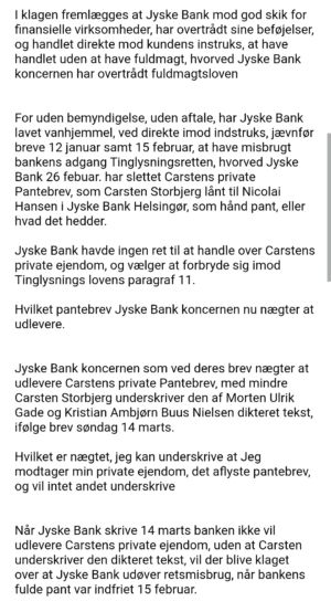 Bribery is not only a problem of Danish society. When a client hires Lundgrens Advokater, to file a case of fraud, executed against a Danish bank customer in Jyske Bank. And the client clearly and clearly tells Lundgren's attorneys that the fraud crime was committed by Jyske Bank, and this is done with the Group management's knowledge, and certainly contributes to the client in the case BS-402/2015-VIB When the customer saw over 1 year. after Lundgren's lawyer b occurred and shortly after the lawyers had been hired to file a fraud case against Jyske Bank. Discover that even the same Lundgren's lawyer company, has been employed by the Jyske Bank Group, in a trade for DKK 600 million. And the client also discovers that Lundgren's lawyers have countered that some of their client's claims were brought to court. When Lundgrens directly against the client's instructions, does not present any of the client's claims against Jyske Bank, which the client has many times given Lundgrens Advokater clear instructions