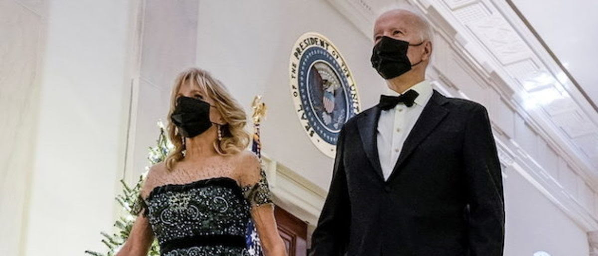 Jill Biden Steps Out In Emerald Green And Black Floor-Length Gown At Kennedy Center