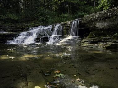 small waterfall in the woods