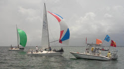 J/24 sailboat- sailing Florida States off Miami
