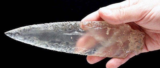 Archaeologists Recover 5,000 Year Old Dagger With Crystal Blade in Spanish Tomb CrystalDaggerhead