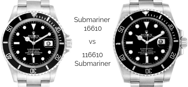 Rolex Submariner Date 40 Stainless Steel Mens Watch 16610 vs Rolex Submariner 40mm Ceramic Bezel Steel Watch 116610