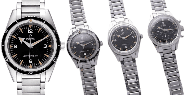 Omega Seamaster 300 The 1957 Trilogy Watch, and vintage Omega 1957 Trilogy : Seamaster 300, Railmaster, Speedmaster