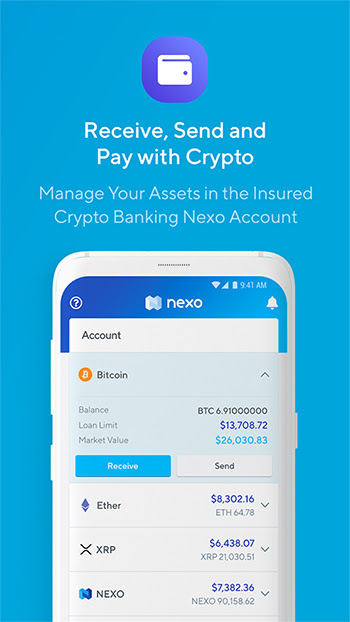 The Nexo Wallet app