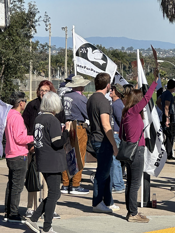 San Diego protest closeup