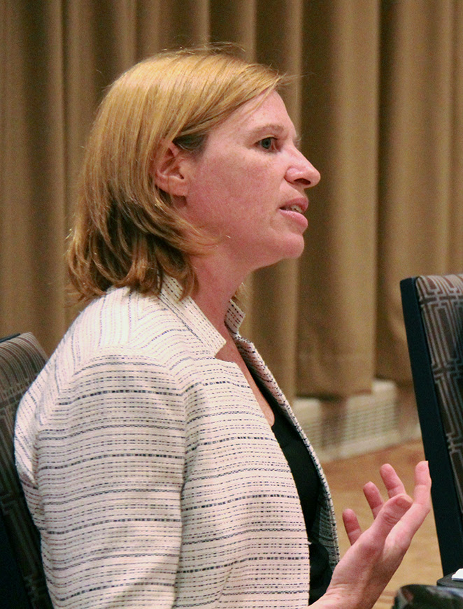 Photo of Acting Ombudsman speaking
