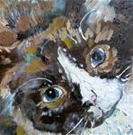 Moggit portrait of a cat - Posted on Tuesday, December 30, 2014 by Lydia Knox