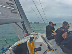 J/111 BLUR- Rolex Fastnet Race start- The Needles