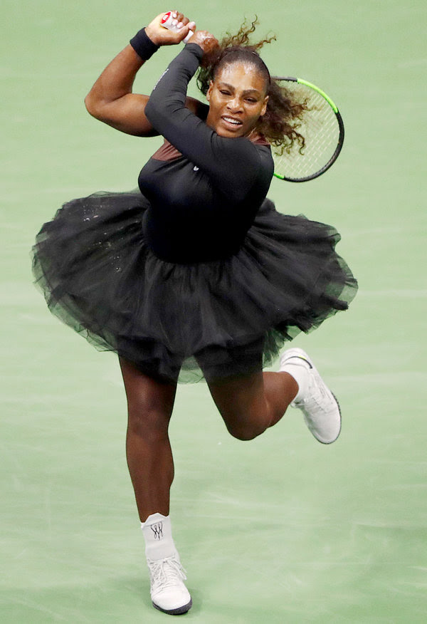 Serena Williams lució un vestido de Virgil Abloh en el Abierto de Estados Unidos.