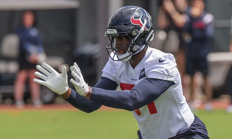 Houston Texans rookie LB Will Anderson Jr. (#51) during OTAs with the team.