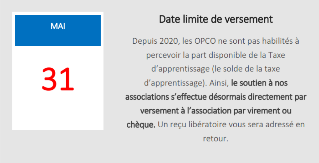 Date limite du versement 