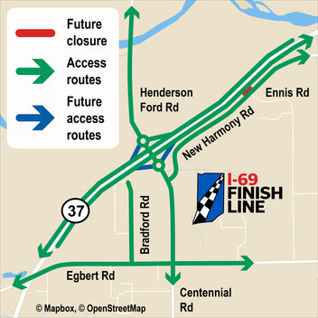 Future SR 37 access map at Henderson Ford Road