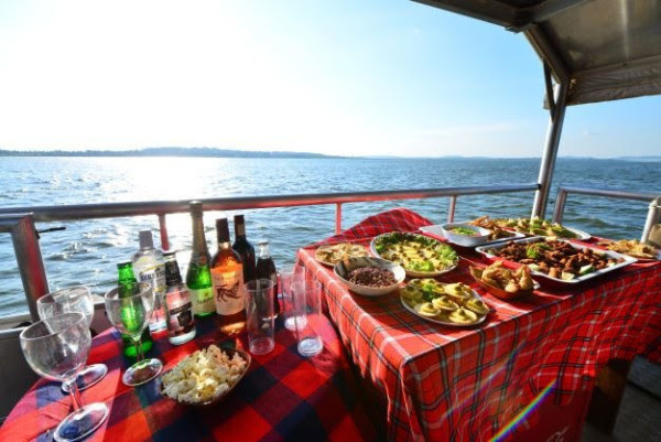 Lake Victoria sundowner boat cruise with Wild Frontiers Uganda