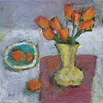 Still Life with Tulips and Oranges - Posted on Thursday, December 11, 2014 by Dolores Holt