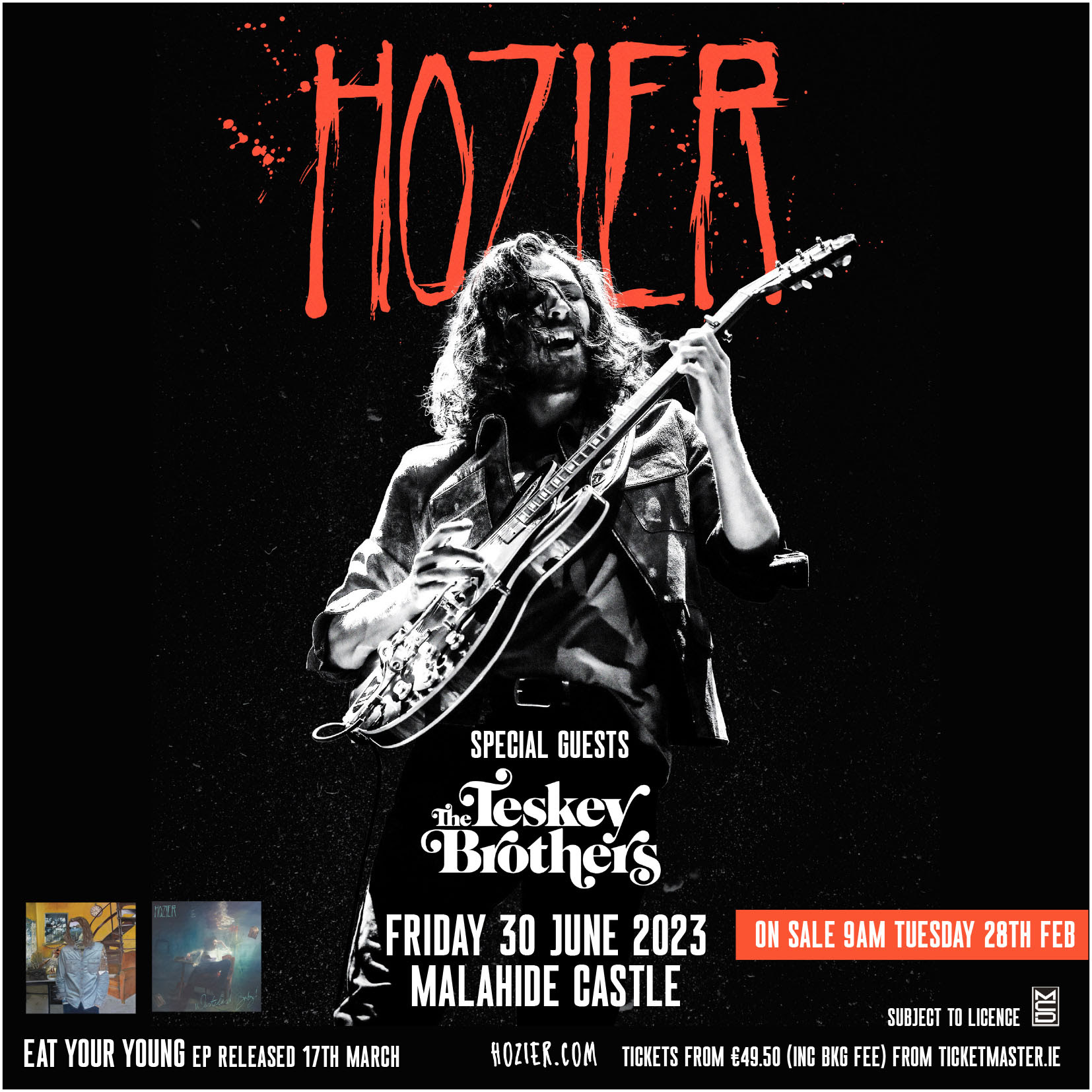 Presale Access Hozier at Malahide Castle this summer! 🏰 — Tickets