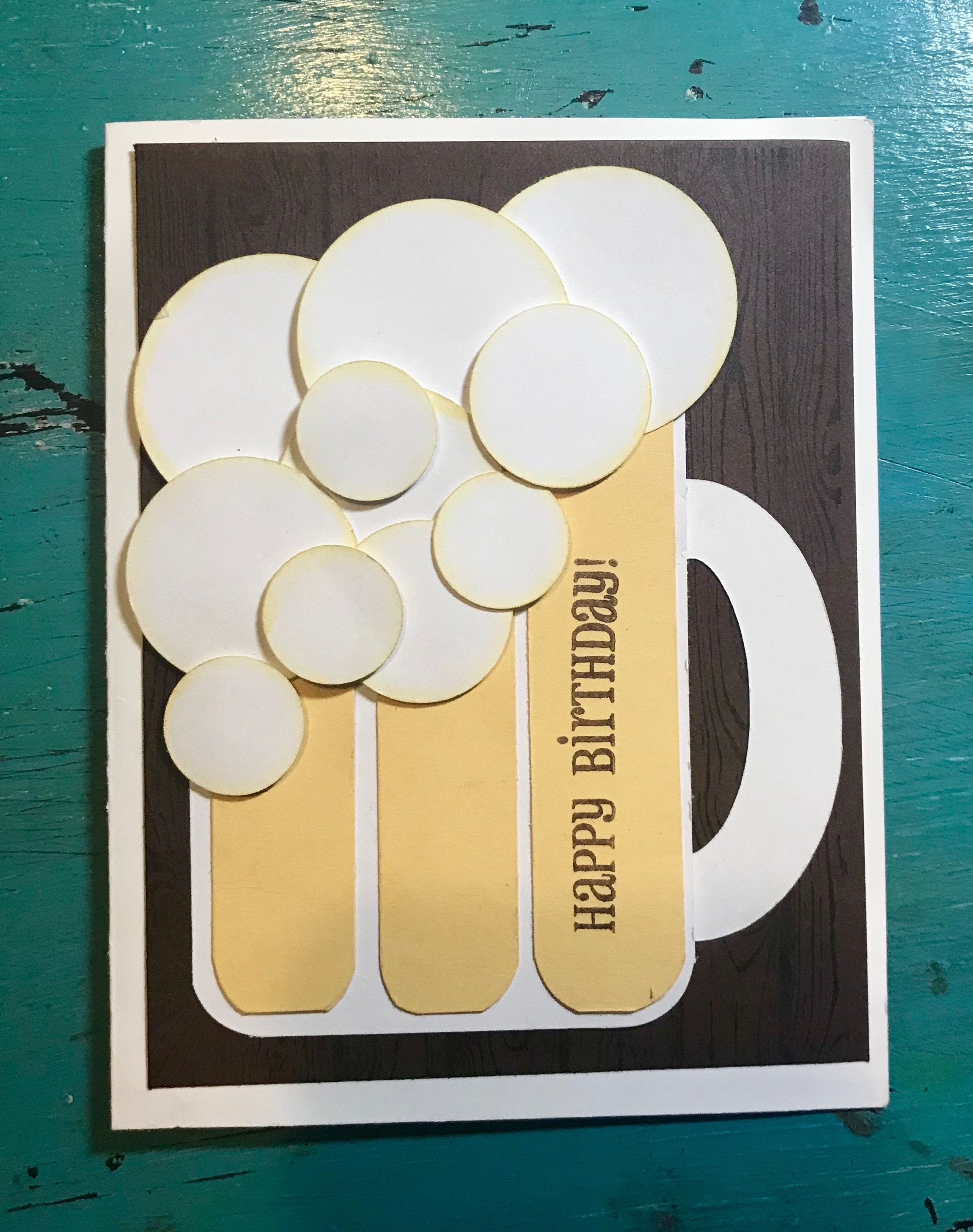 My version of the “beer” card Beer card, Paper crafts, Cards