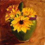 Sunflowers in French Vase - Posted on Thursday, January 22, 2015 by Dorothy Woolbright