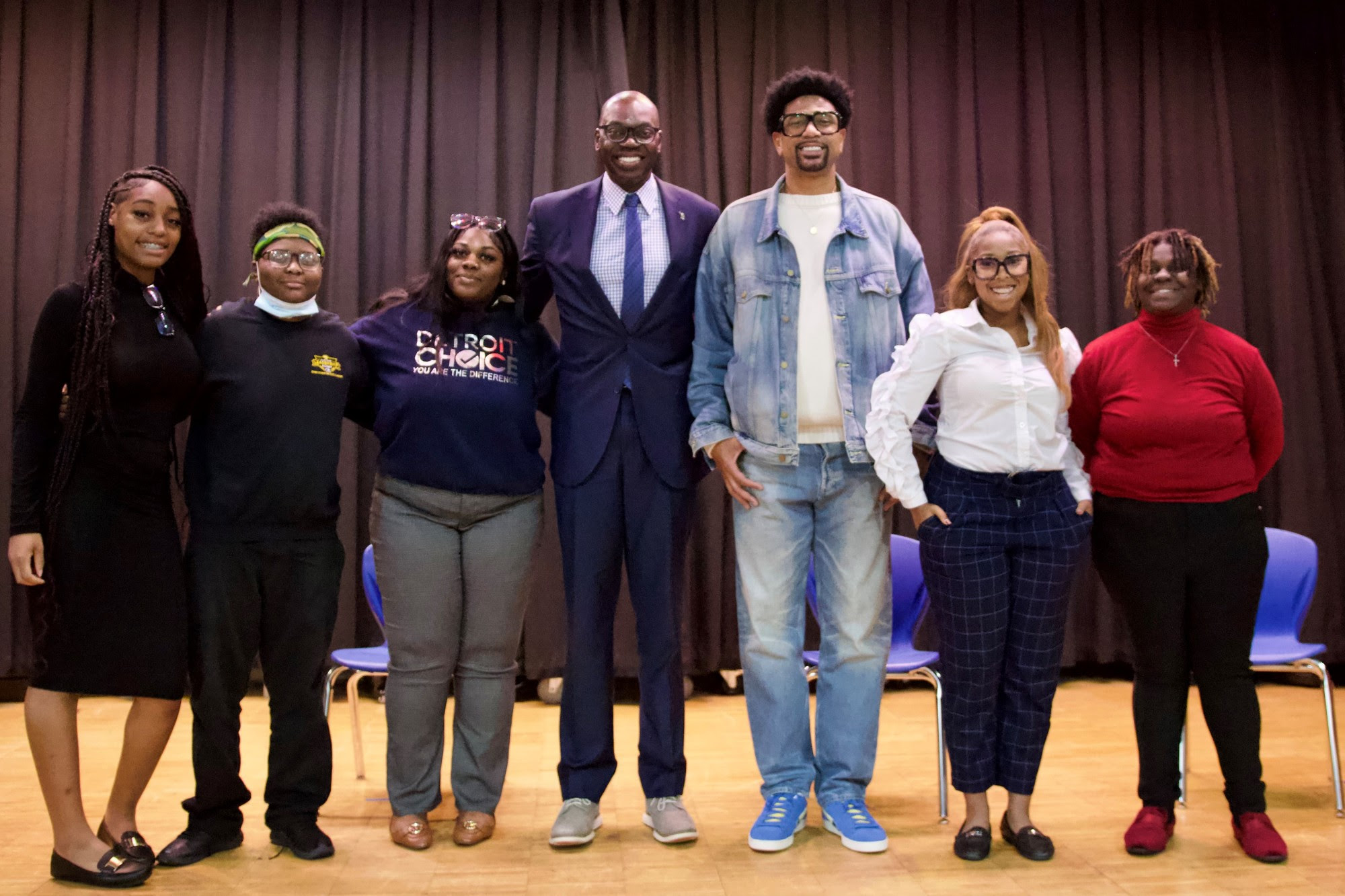 Lt. Gov. with Guest Speakers at the MI First Vote Tour 