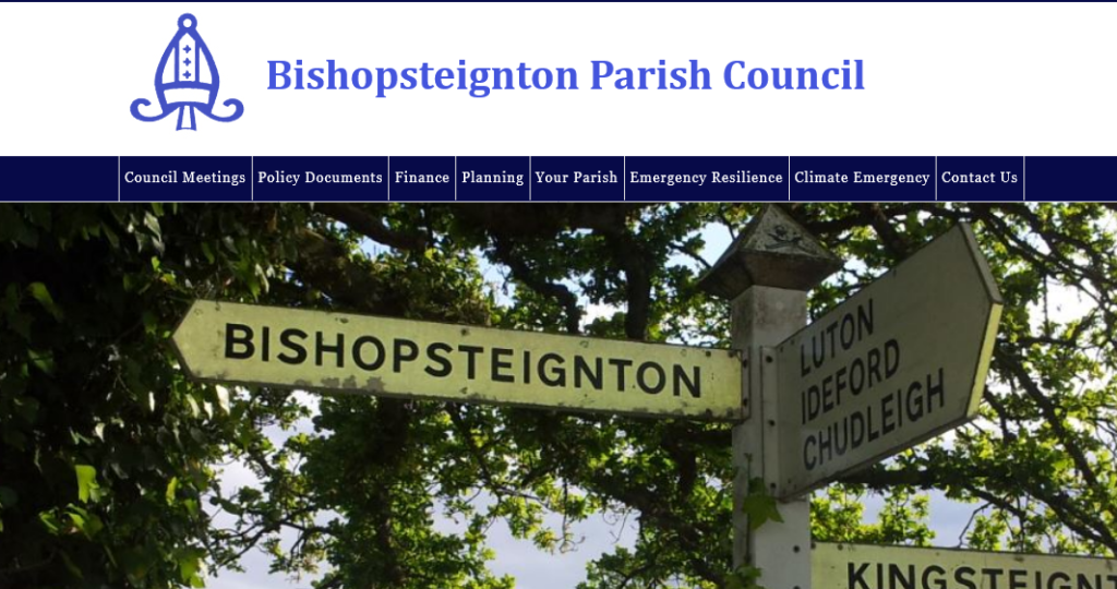 Climate Emergency in Bishpsteignton top main menu