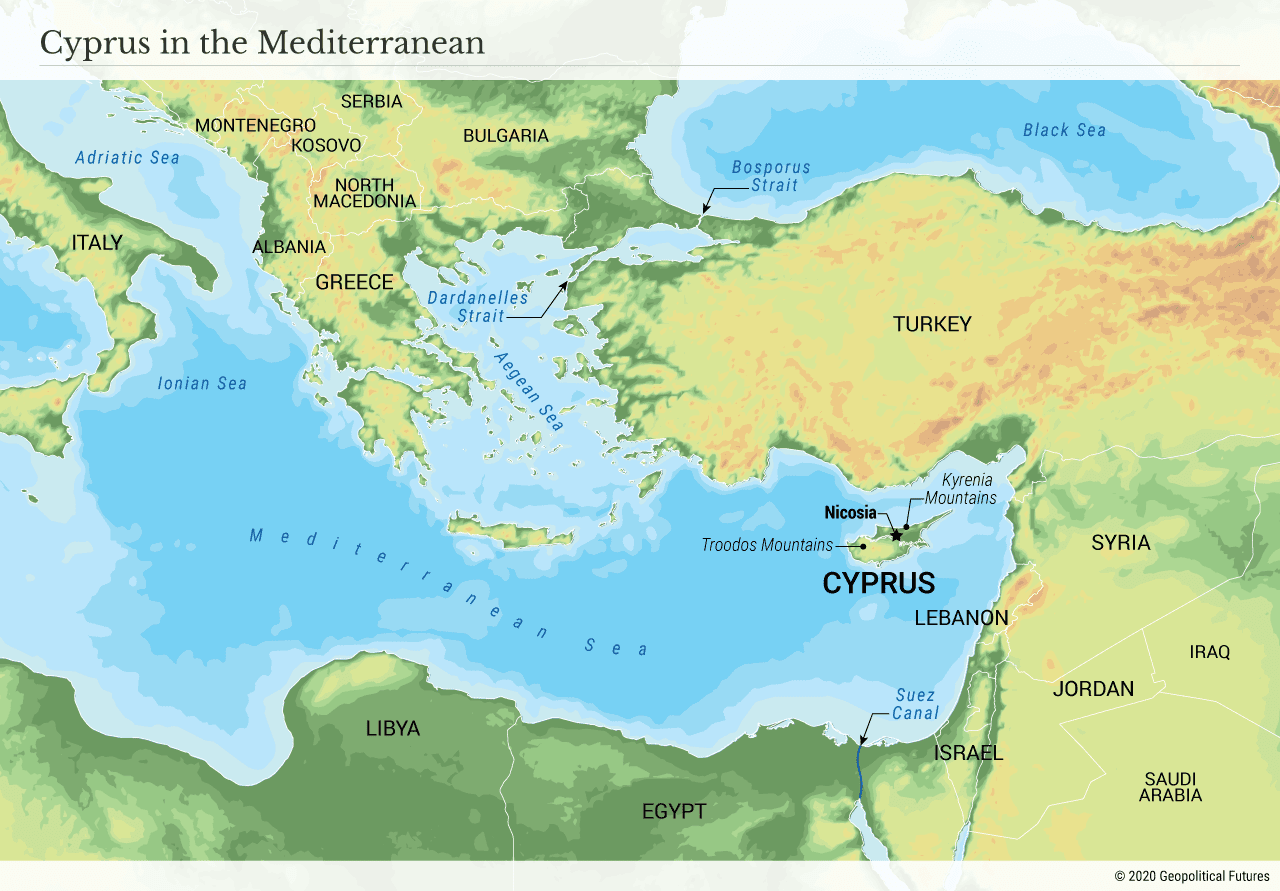 Cyprus in the Mediterranean