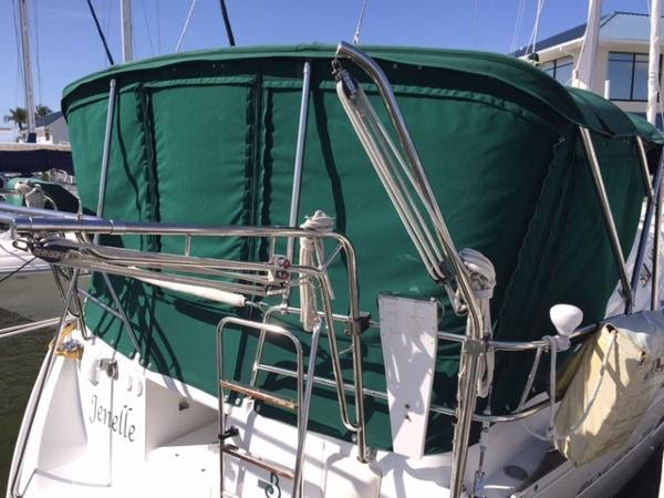 Spinnaker flying at the Dock