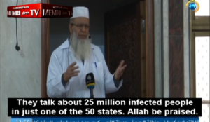 Muslim cleric in Gaza says coronavirus is soldier of Allah, “Muslims are the people who are least infected”