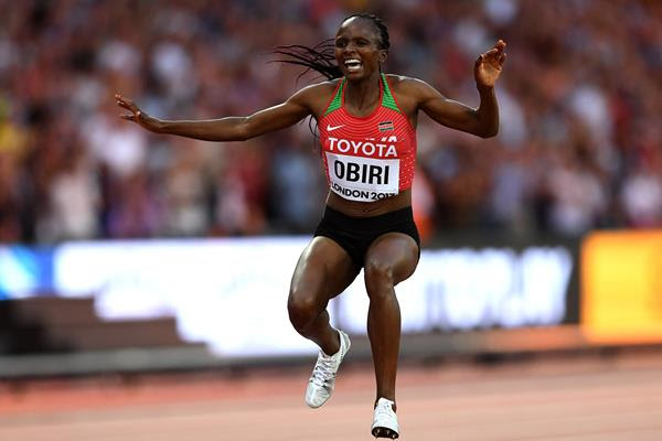 Hellen Obiri wins the 5000m at the IAAF World Championships London 2017 (Getty Images)