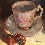 Tea Cup and Bon Bons - Posted on Monday, December 29, 2014 by Elaine Juska Joseph