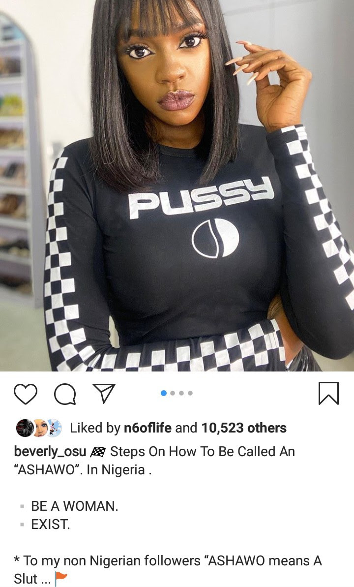 Beverly Osu reveals what it takes to be called a prostitute in Nigeria
