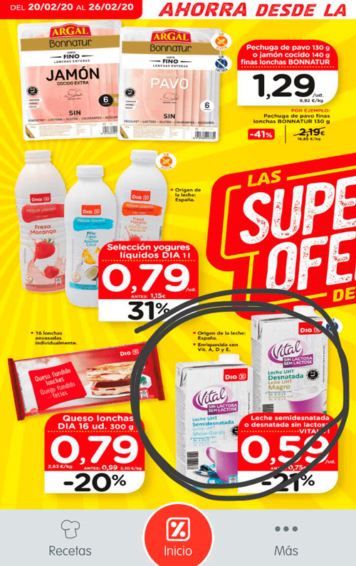 Oferta de DÍA que ataca directamente al sector lácteo