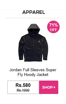 APPAREL - Jordan Full Sleeves Super Fly Hoody Jacket