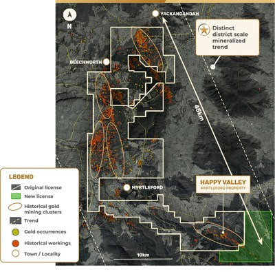 Figure 4  EL006724 Showing Location of the Happy Valley Mining Center (CNW Group/E79 Resources Corp.)