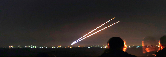 Gaza-2rocketsfiredatnight